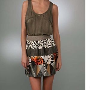 Diane von Furstenberg sz 6 Patchwork Meggy Skirt